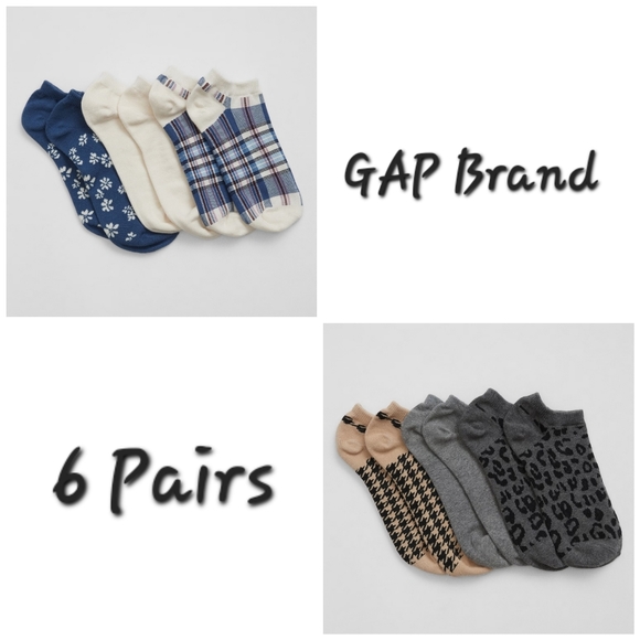 GAP Accessories - 👀50% OFF👀🧦NWT‼️ GAP brand Coordinating Ankle Socks, 2 sets (6 pairs total)